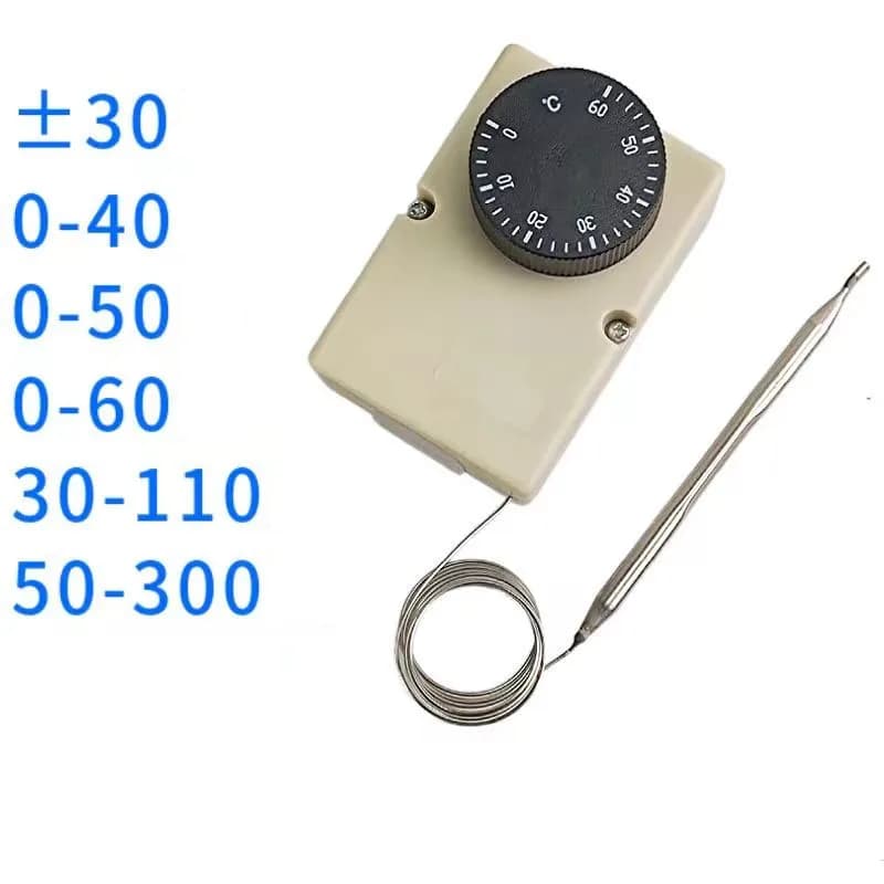 (1)Capillary Thermostat 50-300C 0-60C 0-50C 0-40C 30-110C -30-30C For Electrical Device Knob Temperature Mechanical Switch