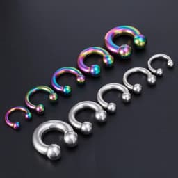 1pc Surgical Steel Ear Gauge Circular Barbells Ear Piercing Weights Stretcher Expander Big Size CBR PA Septum Piercing Jewelry