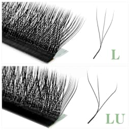 NATUHANA W Lashes Extension L LU(M) Curl Individual Mink YY Lashes 3D W-shaped Volume Fan Eyelash Extension