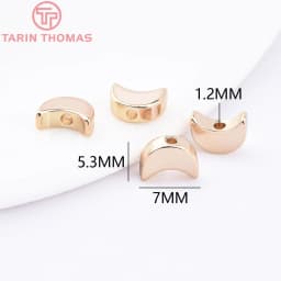 (6729) 20PCS 7.5MM 24K Gold Color Plated Brass Four-leaf Clover Beads Bracelet Beads High Quality Diy Jewelry Accessories
