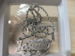 Zciti Custom Name Necklace 18K Gold Two Tone Gold Personalized Jewelry Stainless Steel Necklaces Double Plate 3D Nameplate Gift