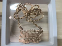 Zciti Custom Name Necklace 18K Gold Two Tone Gold Personalized Jewelry Stainless Steel Necklaces Double Plate 3D Nameplate Gift
