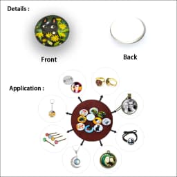 5 Pairs Gliter Doll Eyes Dragon Cat Animals Eye Pattern 8mm-40mm Round Glass Cabochon Dome Demo Flat Back Making Findings