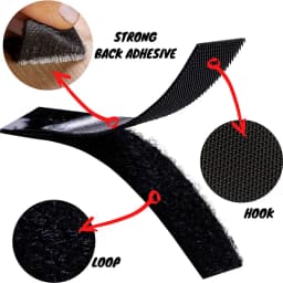 1M/Pair Hook and Loop Fastener Tape Self Adhesive Double-Side Reclosable Hook Loop Strips Tape for Home Accessories 16-100mm