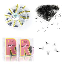 Mixed Loose Fan Lashes Pointy Base Premade Volume False Eye Silk Lashes Fans Thin Slim Base Pre Made Volume Eyelashes Extensions