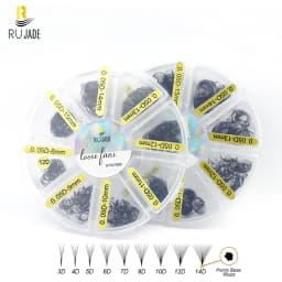 Mixed Loose Fan Lashes Pointy Base Premade Volume False Eye Silk Lashes Fans Thin Slim Base Pre Made Volume Eyelashes Extensions