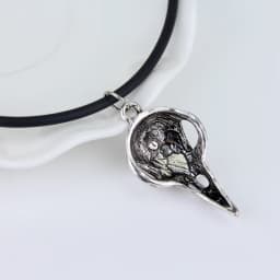 Vintage Bird Skull Pendant Raven Bellatrix Crow Lestrange Necklace Cosplay Movie Jewelry Gothic Style for Men Women Gift