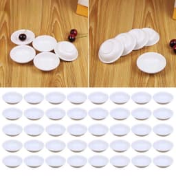 5pcs White Plastic Sauce Dishes Food Dipping Bowls Break-resistant Seasoning Dish Saucer Appetizer Plates