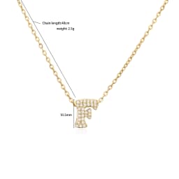 HECHENG,26-Letters Chain Pendants Necklaces,Initial Name Women's Zircon Fashion Jewelry,Party Wedding Gift Wholesale