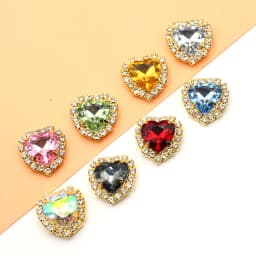 10pcs/batch 18MM Metal Heart Rhinestone Buttons Handmade DIY Sewing Clothing Wedding Decoration Accessories