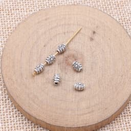 WYSIWYG 100pcs 5x4mm 3 Colors Oval Flower Small Hole Bead Spacer Beads For Jewelry Making