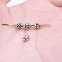 WYSIWYG 100pcs 5x4mm 3 Colors Oval Flower Small Hole Bead Spacer Beads For Jewelry Making