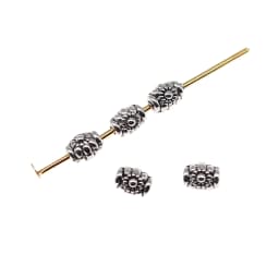 WYSIWYG 100pcs 5x4mm 3 Colors Oval Flower Small Hole Bead Spacer Beads For Jewelry Making