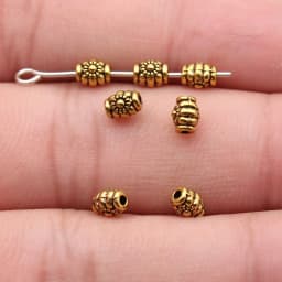 WYSIWYG 100pcs 5x4mm 3 Colors Oval Flower Small Hole Bead Spacer Beads For Jewelry Making