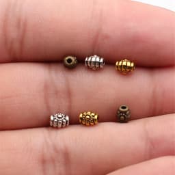 WYSIWYG 100pcs 5x4mm 3 Colors Oval Flower Small Hole Bead Spacer Beads For Jewelry Making