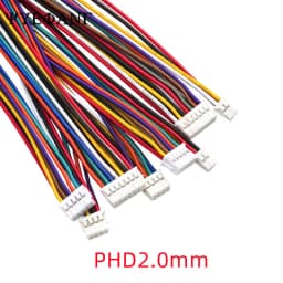 2pcs PHD 2.0mm Pitch Double Row Terminal Wire Connecting Wire 2*2/3/4/5/6/7/8/9/10p Single and Double Head Electronic Cable