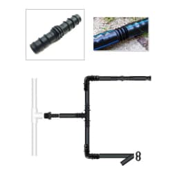 10PCS 16mm 20mm 25mm Barbed Couplings Straight Through Connector Micro Drip Irrigation PE Pipe Tubing Garden Hose Repair Fitting