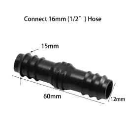 10PCS 16mm 20mm 25mm Barbed Couplings Straight Through Connector Micro Drip Irrigation PE Pipe Tubing Garden Hose Repair Fitting