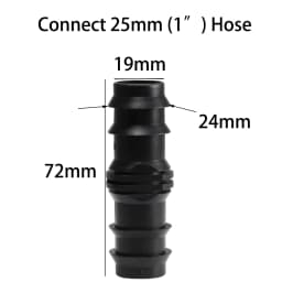 10PCS 16mm 20mm 25mm Barbed Couplings Straight Through Connector Micro Drip Irrigation PE Pipe Tubing Garden Hose Repair Fitting