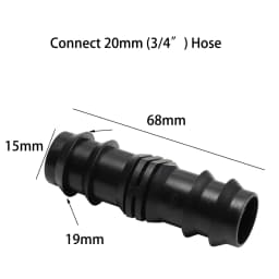 10PCS 16mm 20mm 25mm Barbed Couplings Straight Through Connector Micro Drip Irrigation PE Pipe Tubing Garden Hose Repair Fitting