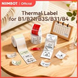 3 Rolls NIIMBOT B21 B3S B1 B31 Thermal Label Clothing Price Food Self-adhesive Tag Waterproof Smart Office Pocket Printer Label