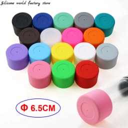 18 Colors 6.5CM Silicone Heat Insulation Bottom Cover 65MM Cup Bottom Cover Anti Slip Sleeve Sheath Coasters Bottom Ring