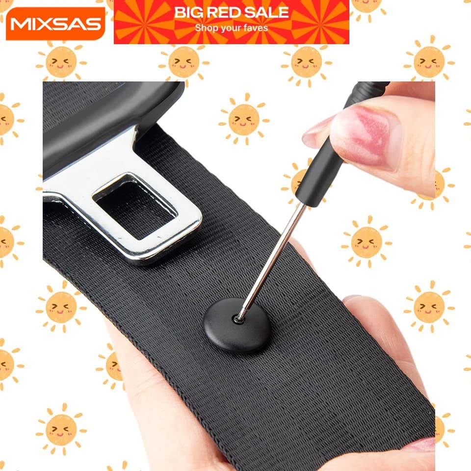 MIXSAS Car Safety Seatbelt Stopper Buckle Vehicle Seat Belt Spacing Limit Stopper Clips Anti-slip Buttons Clip Retainer Car Tool