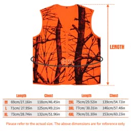 GUGULUZA M-4XL Men's Outdoor Vest Hiking Fishing Camping Hunting Orange Waistcoat Quick-dry Breathable Polyester Chaleco Tactico