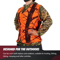 GUGULUZA M-4XL Men's Outdoor Vest Hiking Fishing Camping Hunting Orange Waistcoat Quick-dry Breathable Polyester Chaleco Tactico