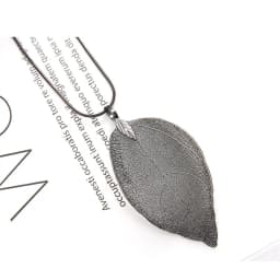 Silver Color Simple Punk Leaves p\Pendant Long Style Necklace For Women Girl Trendy Fashion Exquisite Jewelry Accessories Gifts
