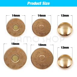 20sets/lot 14mm-18mm Magnetic Button Bags Magnet Snaps Buckle Wallet With Tool Set Box For Sewing Purse Handbag Craft Clasps