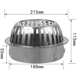 Balcony Roof Floor Drain Stainless Steel Round Large Displacement Anti-blocking Filter Screen Cover Outdoor Floor Drain