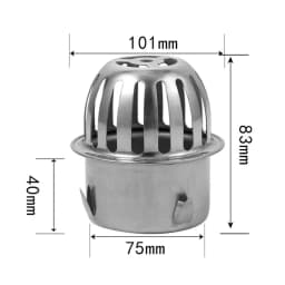 Balcony Roof Floor Drain Stainless Steel Round Large Displacement Anti-blocking Filter Screen Cover Outdoor Floor Drain