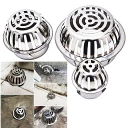 Balcony Roof Floor Drain Stainless Steel Round Large Displacement Anti-blocking Filter Screen Cover Outdoor Floor Drain