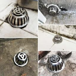 Balcony Roof Floor Drain Stainless Steel Round Large Displacement Anti-blocking Filter Screen Cover Outdoor Floor Drain