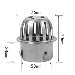 Balcony Roof Floor Drain Stainless Steel Round Large Displacement Anti-blocking Filter Screen Cover Outdoor Floor Drain