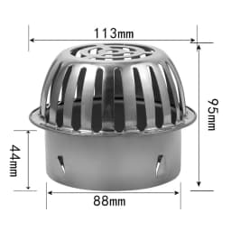 Balcony Roof Floor Drain Stainless Steel Round Large Displacement Anti-blocking Filter Screen Cover Outdoor Floor Drain