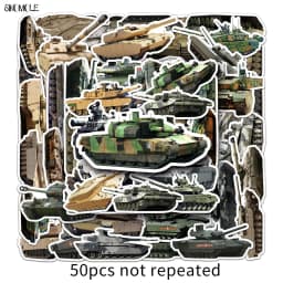 10/30/50pcs Cute Tank Graffiti Stickers Military DIY Children Car Laptop Suitcase Skateboard Guitar Cartoon Sticker Kid Gift Toy