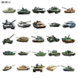 10/30/50pcs Cute Tank Graffiti Stickers Military DIY Children Car Laptop Suitcase Skateboard Guitar Cartoon Sticker Kid Gift Toy