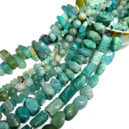 Wholesale Natural Amazonite Various Shape Stone Beads Round Faceted Rondelle Square Irregular for Jewelry Making Diy Bracelet