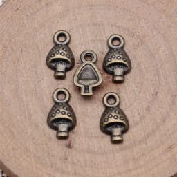 WYSIWYG 40pcs 13x7mm 3 Colors Mushroom Charms For Jewelry Making