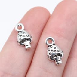 WYSIWYG 40pcs 13x7mm 3 Colors Mushroom Charms For Jewelry Making