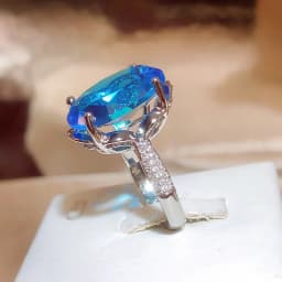 New Luxury Oval Blue Sapphire Bride Wedding Ring 925 Sterling Silver for Women Lady Anniversary Gift Drop Shipping Jewelry