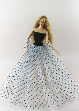 Handmade BABI Doll Clothes Dress Gown for 11.5 inch doll&body 1/6 #02