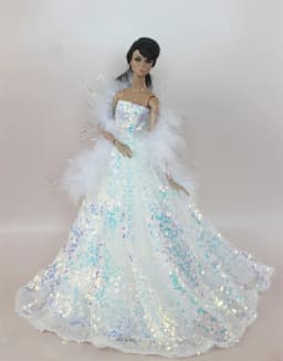 Handmade BABI Doll Clothes Dress Gown for 11.5 inch doll&body 1/6 #02