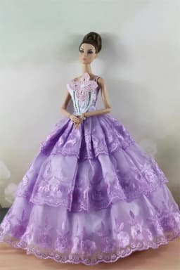Handmade BABI Doll Clothes Dress Gown for 11.5 inch doll&body 1/6 #02