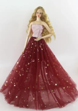 Handmade BABI Doll Clothes Dress Gown for 11.5 inch doll&body 1/6 #02
