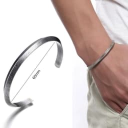 Vnox Retro Vintage Rustic Mens Cuff Bracelet, Waterproof Stainless Steel Metal Rock Punk Viking Bangle Jewelry,Father's Day Gift
