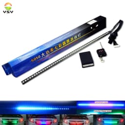 1set Car Accessories 22" 7-Color DC 12V 48 LED RGB Scanner Flash Car SUV Motorcycle Strobe Knight Rider Kit PVC Flash Light Str