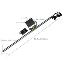 1set Car Accessories 22" 7-Color DC 12V 48 LED RGB Scanner Flash Car SUV Motorcycle Strobe Knight Rider Kit PVC Flash Light Str